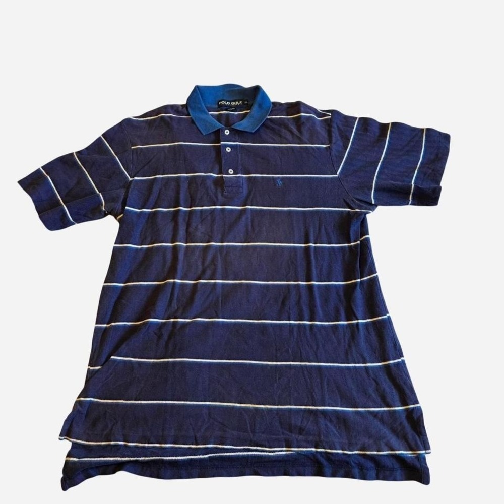 Vintage Polo Golf Ralph Lauren striped polo shirt‎ in navy blue